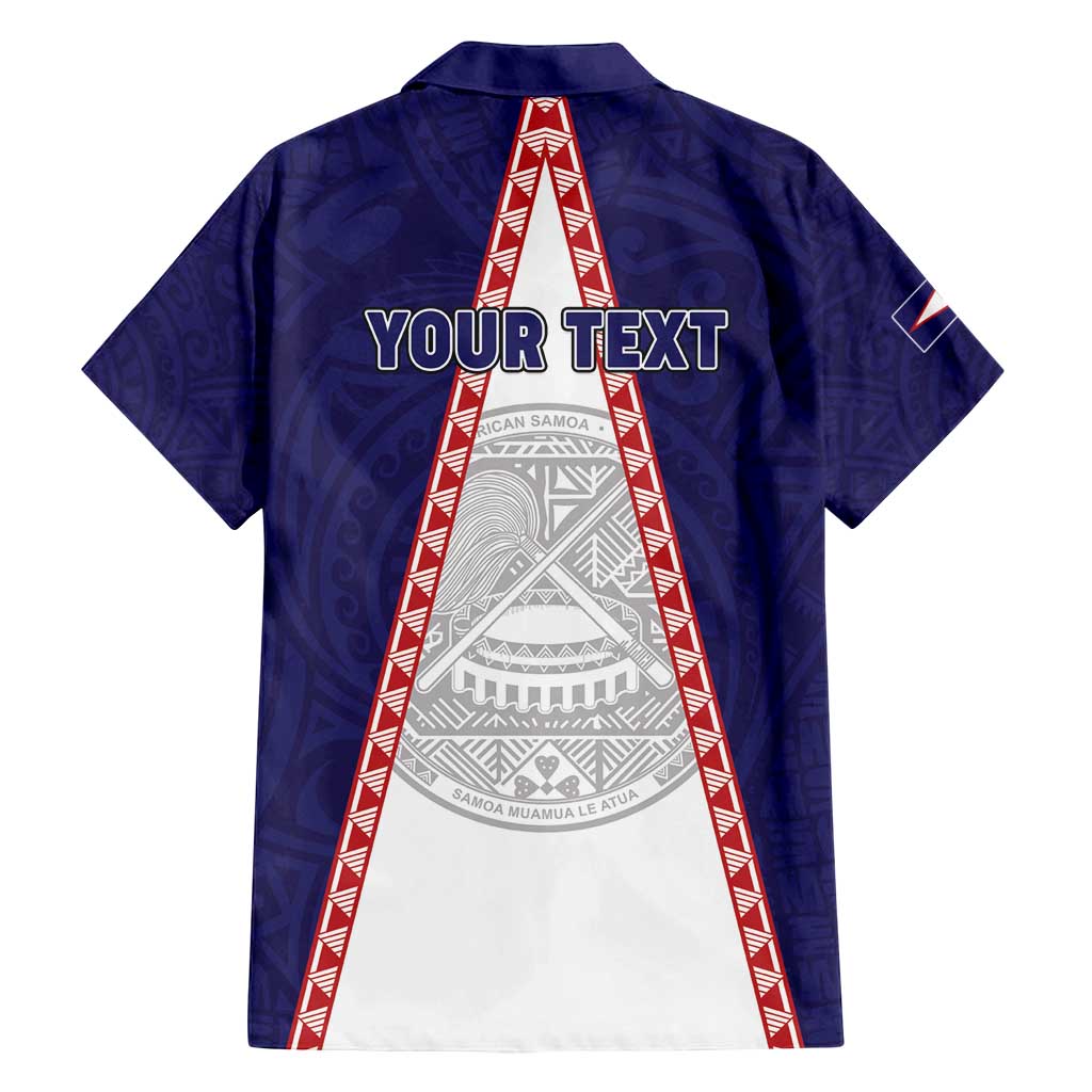 Personalised American Samoa Flag Day Family Matching Off Shoulder Short Dress and Hawaiian Shirt Flag Style