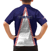 Personalised American Samoa Flag Day Family Matching Puletasi and Hawaiian Shirt Flag Style