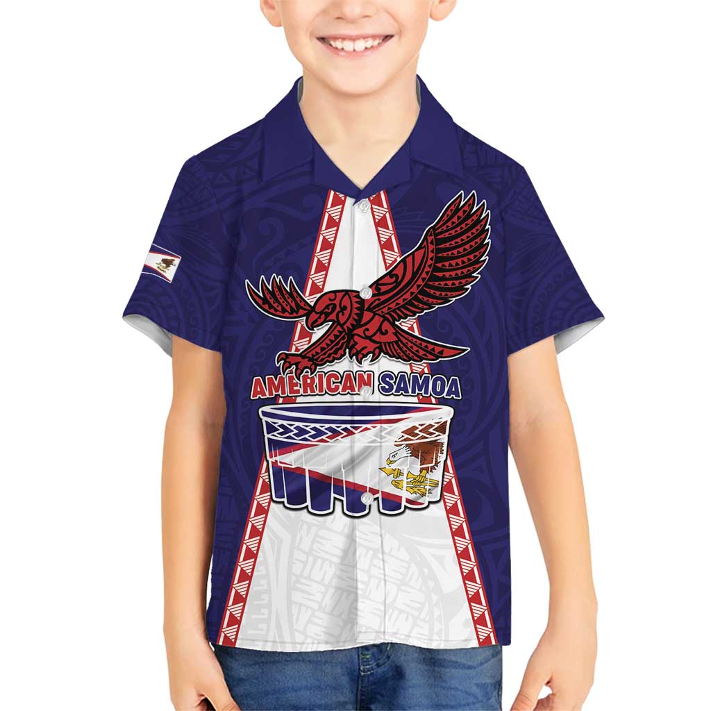 Personalised American Samoa Flag Day Family Matching Puletasi and Hawaiian Shirt Flag Style