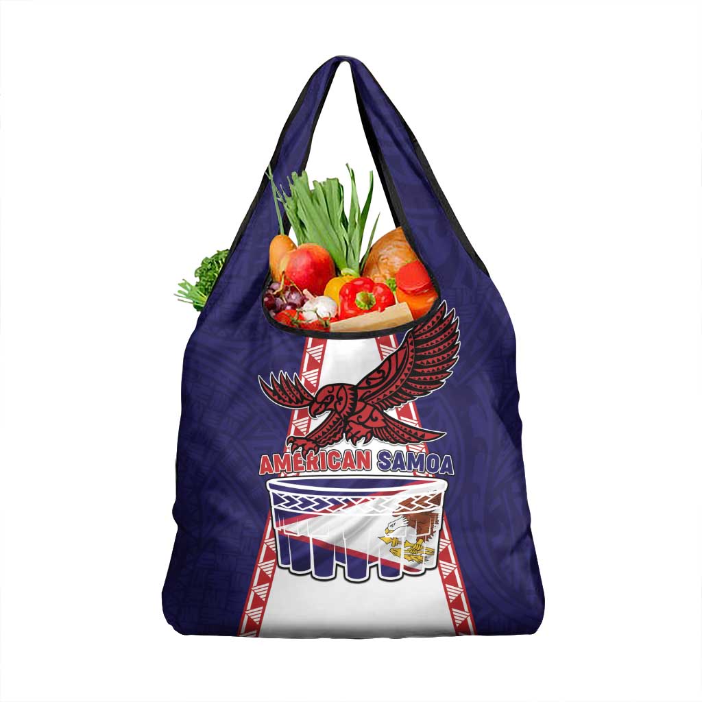 American Samoa Flag Day Grocery Bag Flag Style LT05 1-pack One Size Blue - Polynesian Pride