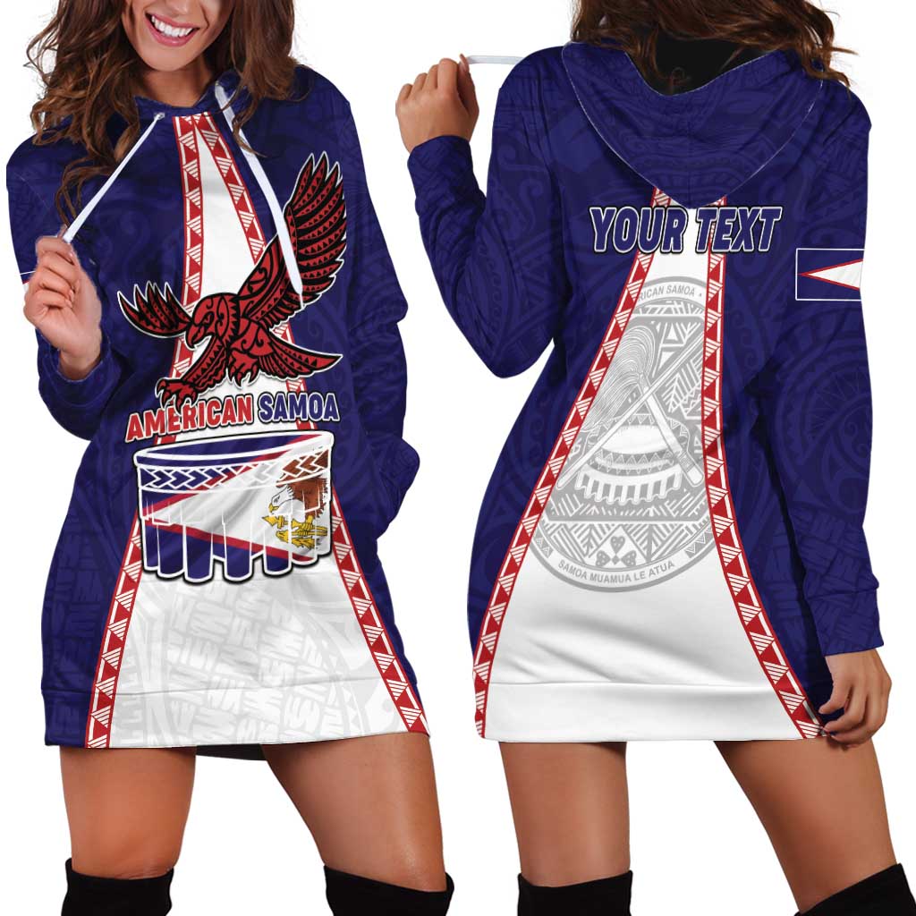 Personalised American Samoa Flag Day Hoodie Dress Flag Style