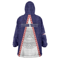 Personalised American Samoa Flag Day Wearable Blanket Hoodie Flag Style