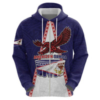 Personalised American Samoa Flag Day Zip Hoodie Flag Style