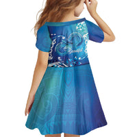 Polynesia Autism Awareness Family Matching Long Sleeve Bodycon Dress and Hawaiian Shirt Be In Awe Of My 'Tism LT05 - Polynesian Pride