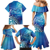 Polynesia Autism Awareness Family Matching Mermaid Dress and Hawaiian Shirt Be In Awe Of My 'Tism LT05 - Polynesian Pride