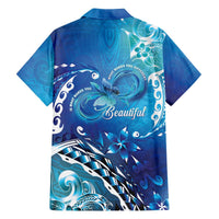 Polynesia Autism Awareness Family Matching Off The Shoulder Long Sleeve Dress and Hawaiian Shirt Be In Awe Of My 'Tism LT05 - Polynesian Pride