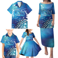 Polynesia Autism Awareness Family Matching Puletasi and Hawaiian Shirt Be In Awe Of My 'Tism LT05 - Polynesian Pride