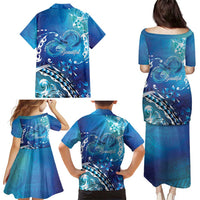 Polynesia Autism Awareness Family Matching Puletasi and Hawaiian Shirt Be In Awe Of My 'Tism LT05 - Polynesian Pride