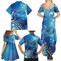 Polynesia Autism Awareness Family Matching Summer Maxi Dress and Hawaiian Shirt Be In Awe Of My 'Tism LT05 - Polynesian Pride