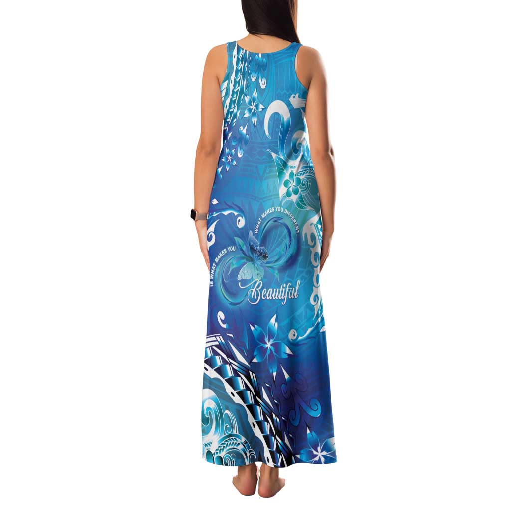 Polynesia Autism Awareness Family Matching Tank Maxi Dress and Hawaiian Shirt Be In Awe Of My 'Tism LT05 - Polynesian Pride