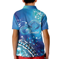 Polynesia Autism Awareness Kid Polo Shirt Be In Awe Of My 'Tism