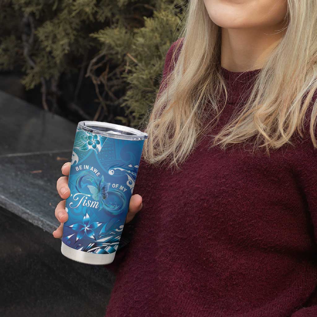 Polynesia Autism Awareness Tumbler Cup Be In Awe Of My 'Tism