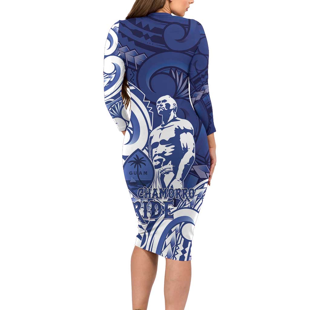 Guam Chief Kepuha Family Matching Long Sleeve Bodycon Dress and Hawaiian Shirt Chamorro Pride LT05 - Polynesian Pride