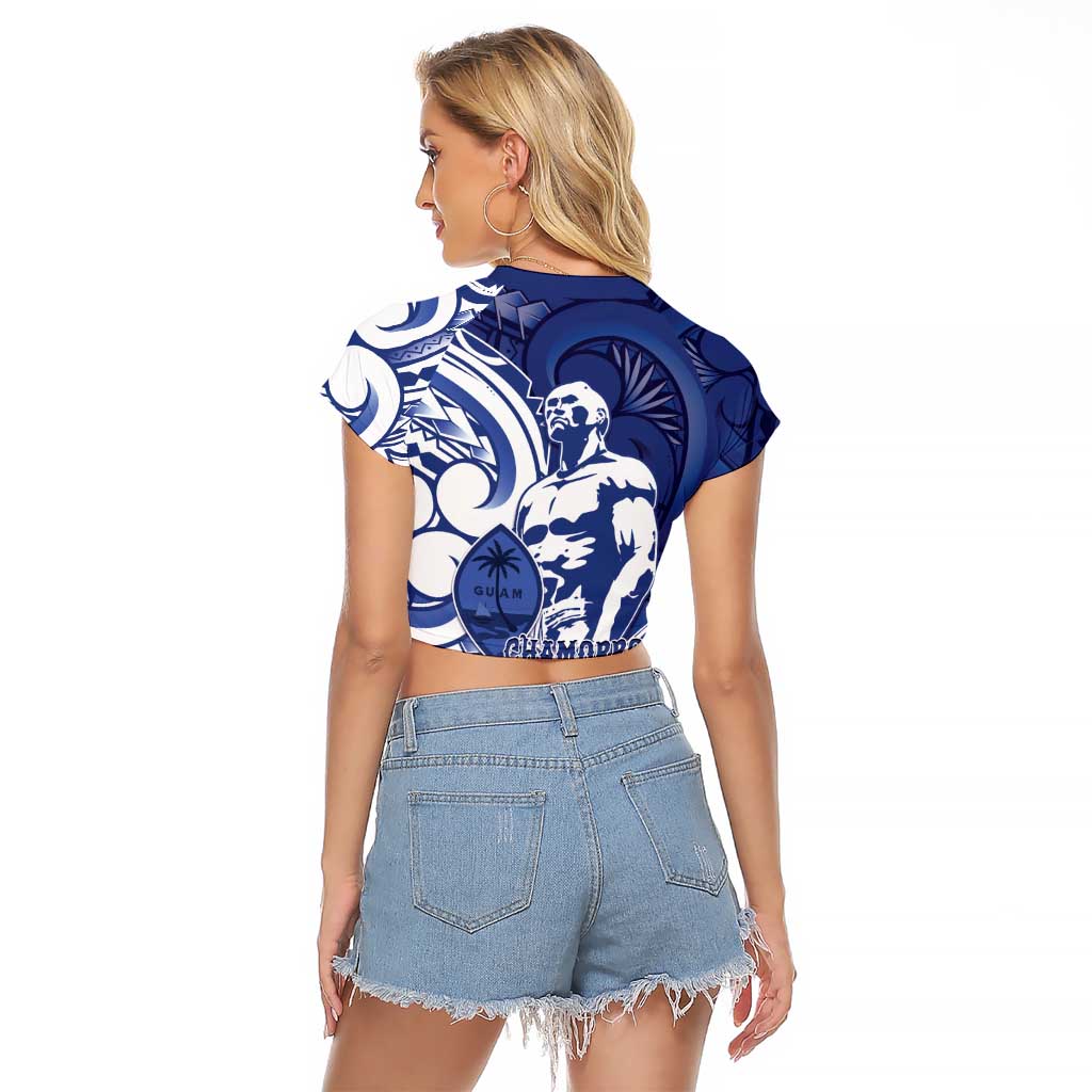 Guam Chief Kepuha Raglan Cropped T Shirt Chamorro Pride