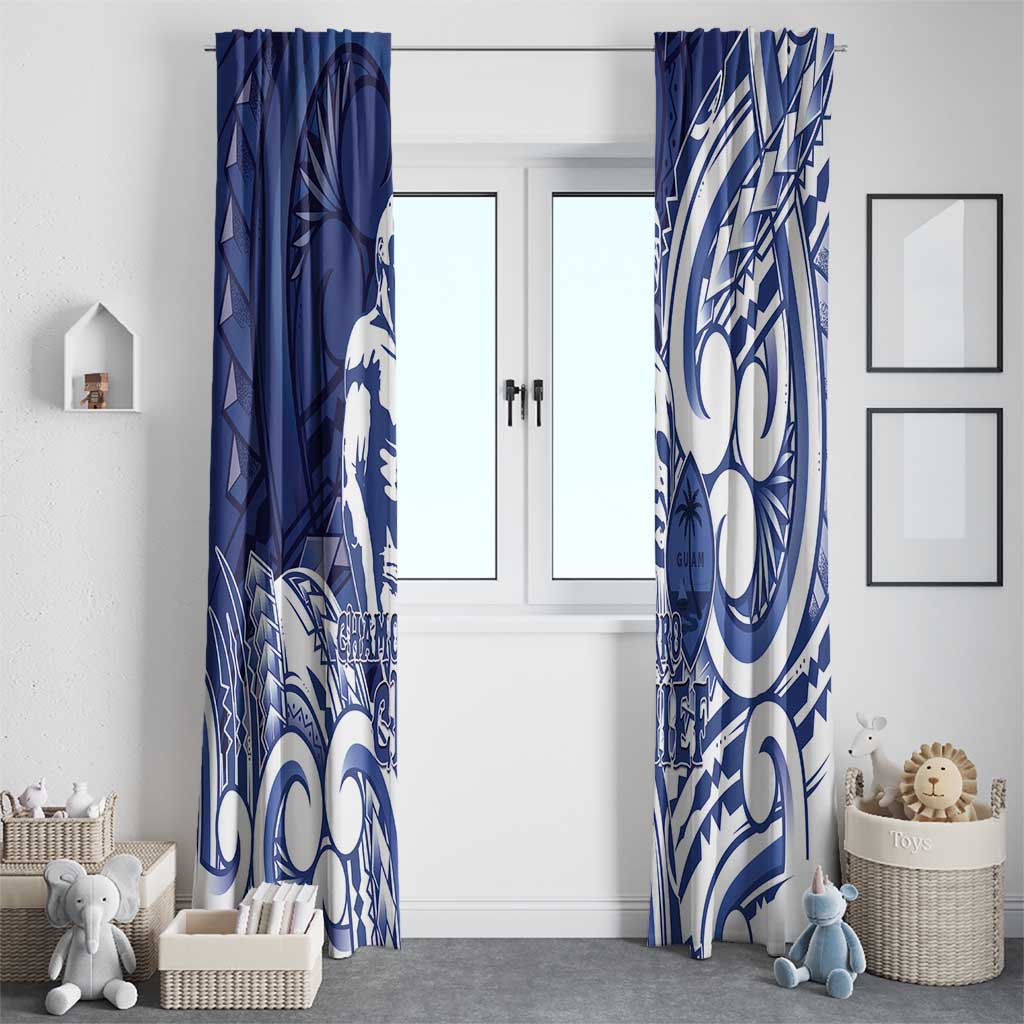 Guam Chief Kepuha Window Curtain Chamorro Pride