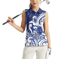 Guam Chief Kepuha Women Sleeveless Polo Shirt Chamorro Pride