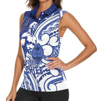 Guam Chief Kepuha Women Sleeveless Polo Shirt Chamorro Pride