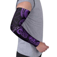 Personalised Lupus Warrior Arm Sleeves Never Give Up Polynesian Style