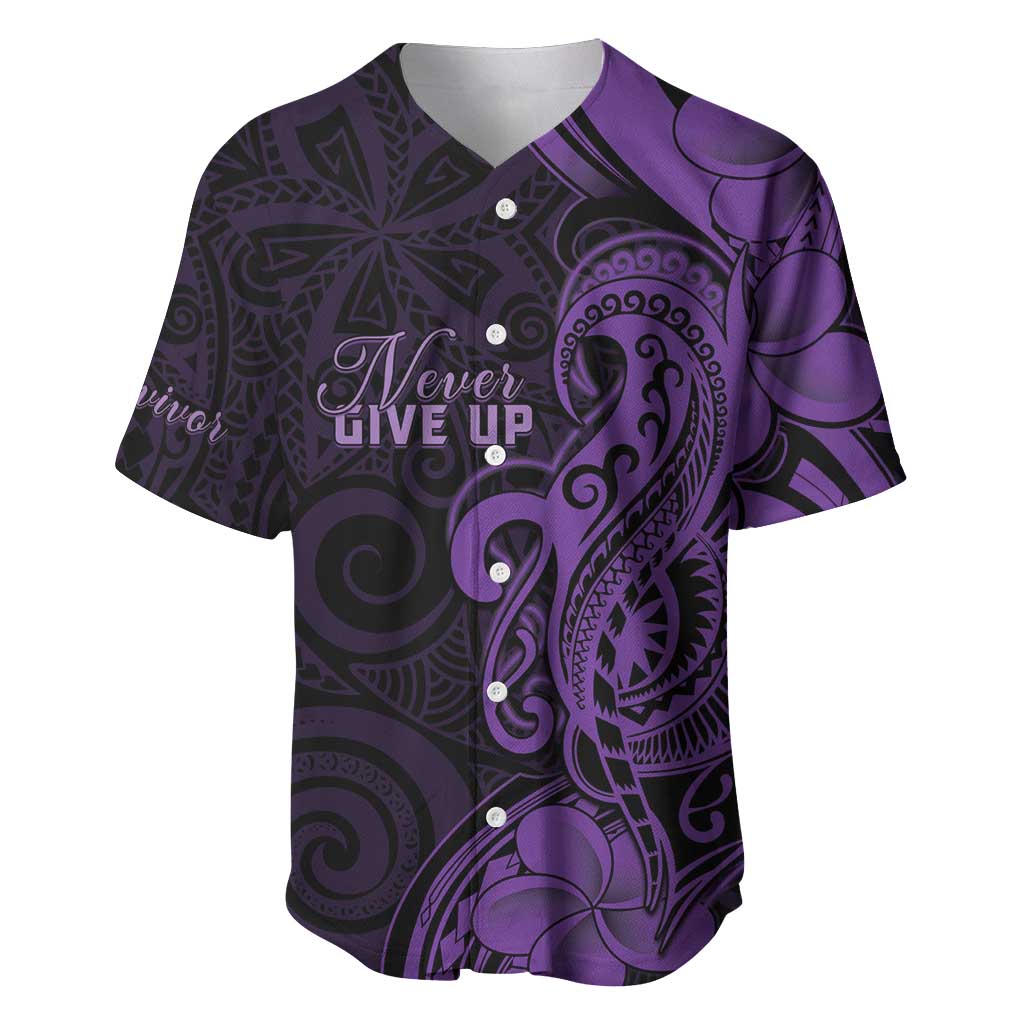 Personalised Lupus Warrior Baseball Jersey Never Give Up Polynesian Style