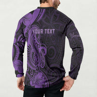 Personalised Lupus Warrior Button Sweatshirt Never Give Up Polynesian Style