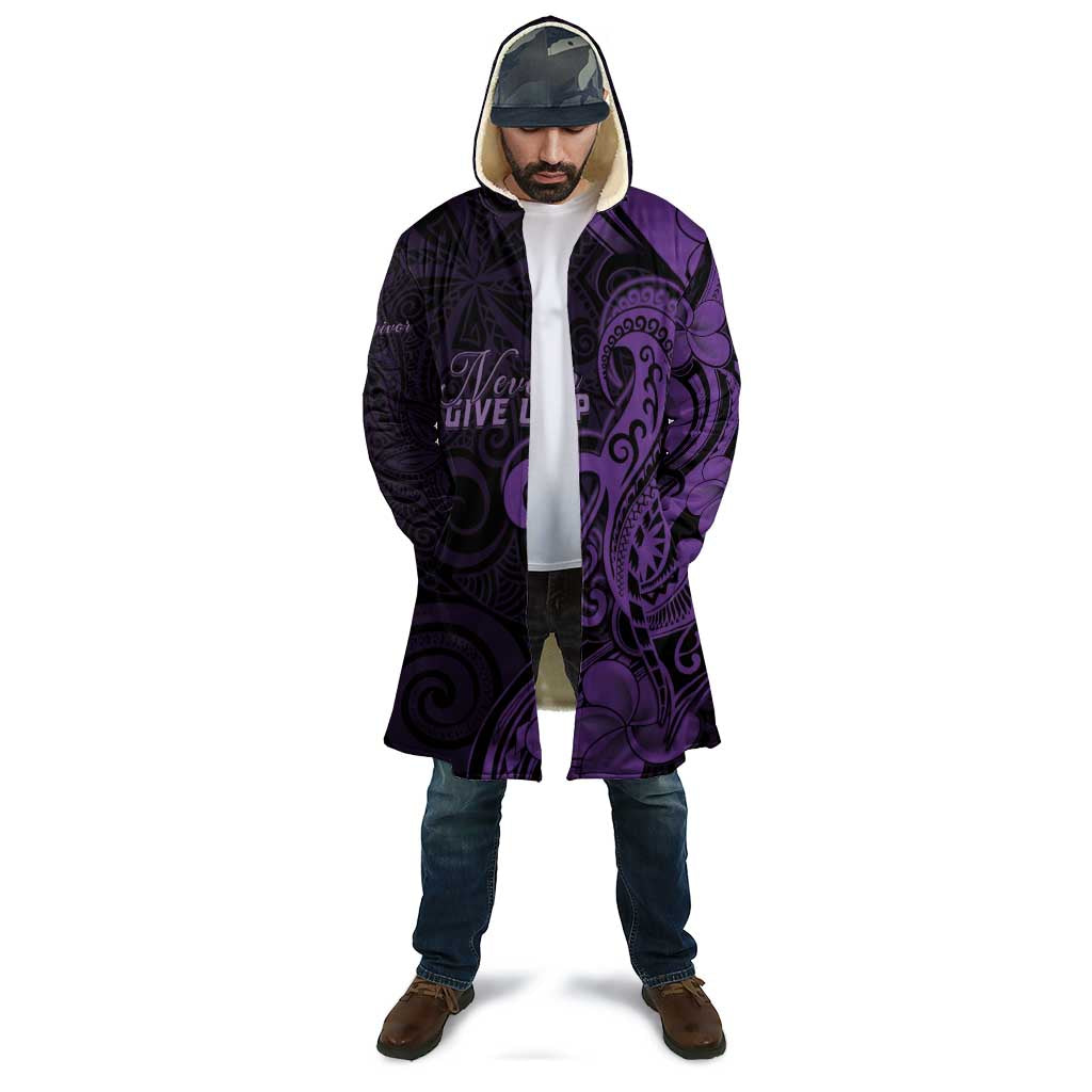 Personalised Lupus Warrior Cloak Never Give Up Polynesian Style