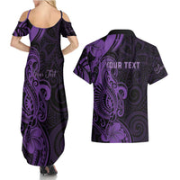 Personalised Lupus Warrior Couples Matching Summer Maxi Dress and Hawaiian Shirt Never Give Up Polynesian Style