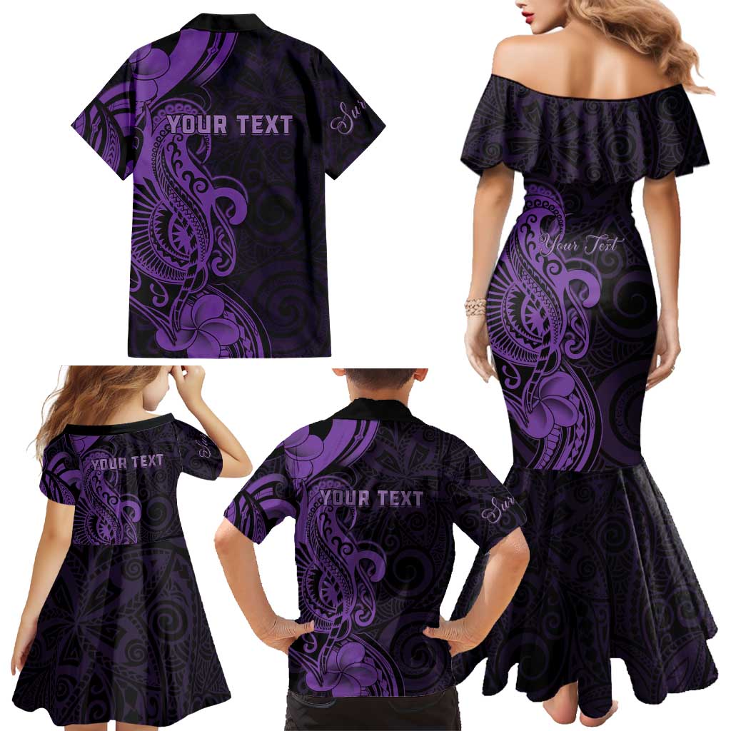 Personalised Lupus Warrior Family Matching Mermaid Dress and Hawaiian Shirt Never Give Up Polynesian Style