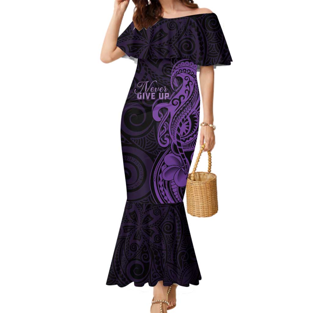 Personalised Lupus Warrior Family Matching Mermaid Dress and Hawaiian Shirt Never Give Up Polynesian Style