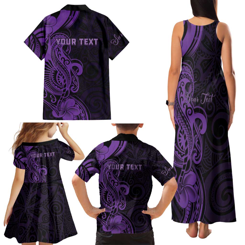 Personalised Lupus Warrior Family Matching Tank Maxi Dress and Hawaiian Shirt Never Give Up Polynesian Style