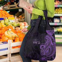 Lupus Warrior Grocery Bag Never Give Up Polynesian Style