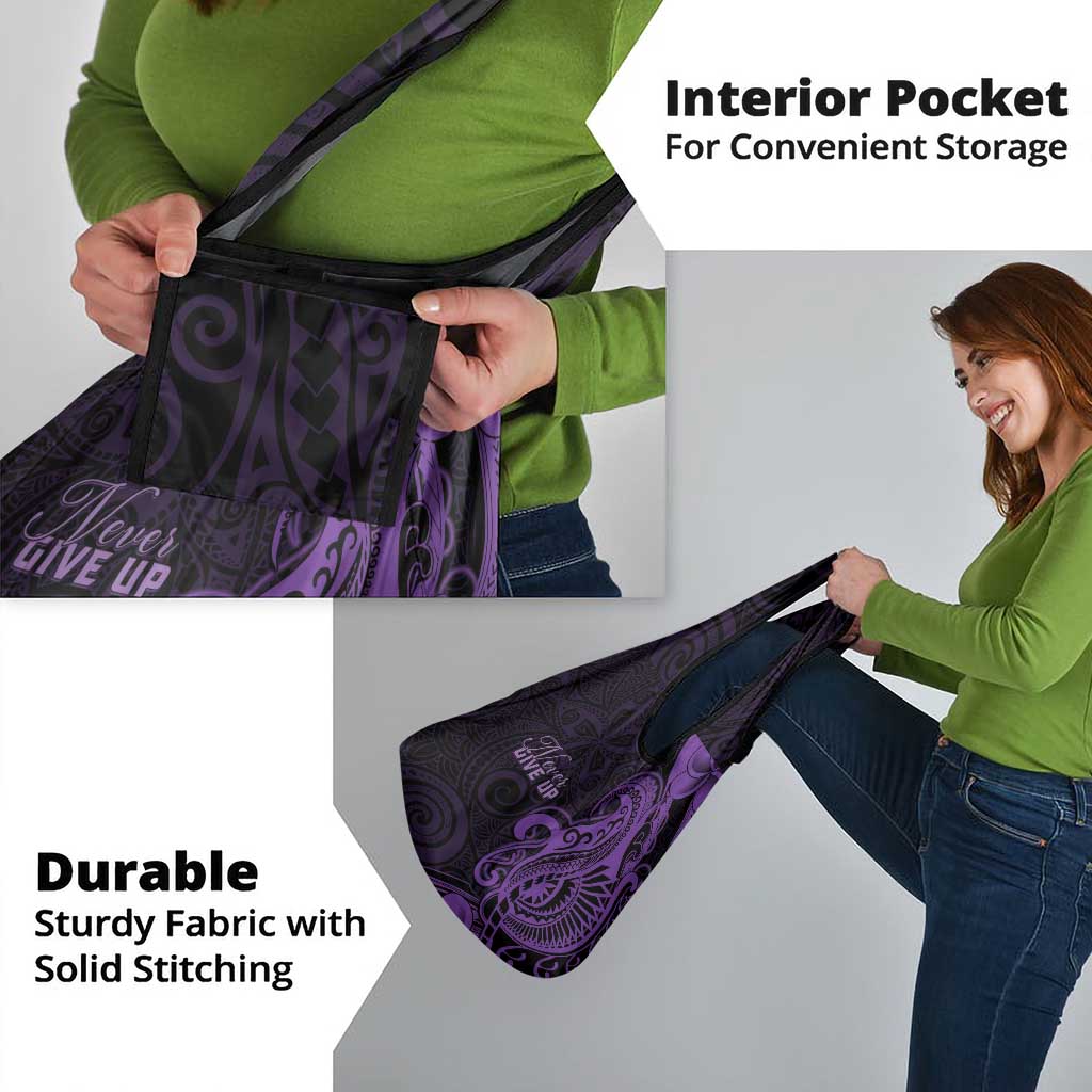 Lupus Warrior Grocery Bag Never Give Up Polynesian Style