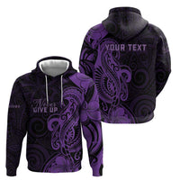 Personalised Lupus Warrior Hoodie Never Give Up Polynesian Style