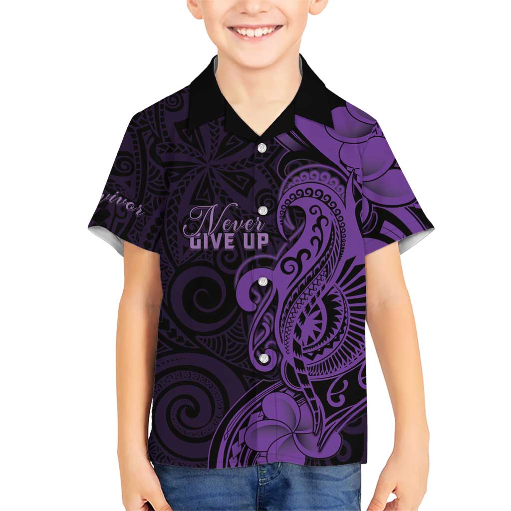 Personalised Lupus Warrior Kid Hawaiian Shirt Never Give Up Polynesian Style