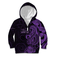 Personalised Lupus Warrior Kid Hoodie Never Give Up Polynesian Style