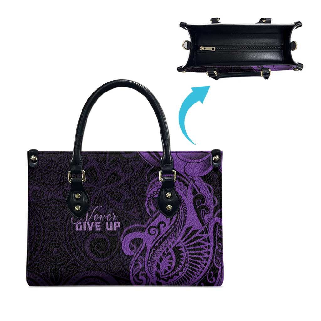 Lupus Warrior Leather Bag Never Give Up Polynesian Style