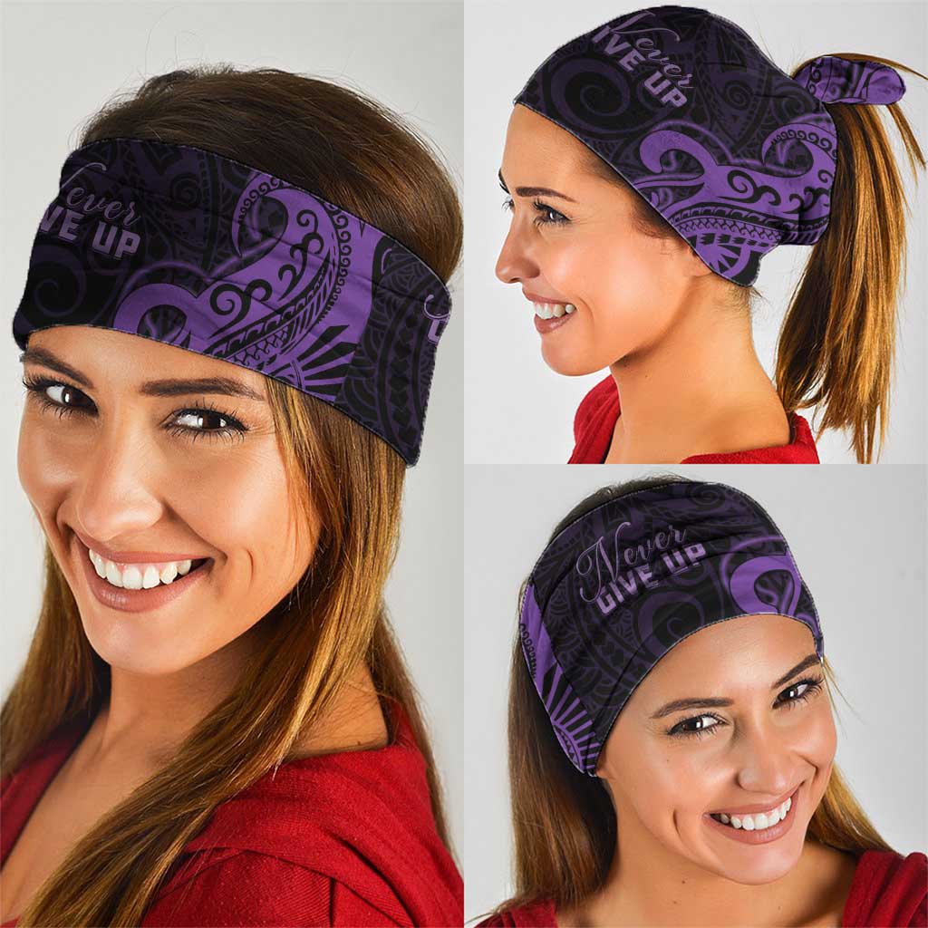 Lupus Warrior Neck Gaiter Never Give Up Polynesian Style