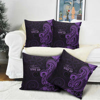 Lupus Warrior Pillow Cover Never Give Up Polynesian Style