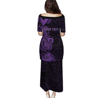 Personalised Lupus Warrior Puletasi Never Give Up Polynesian Style