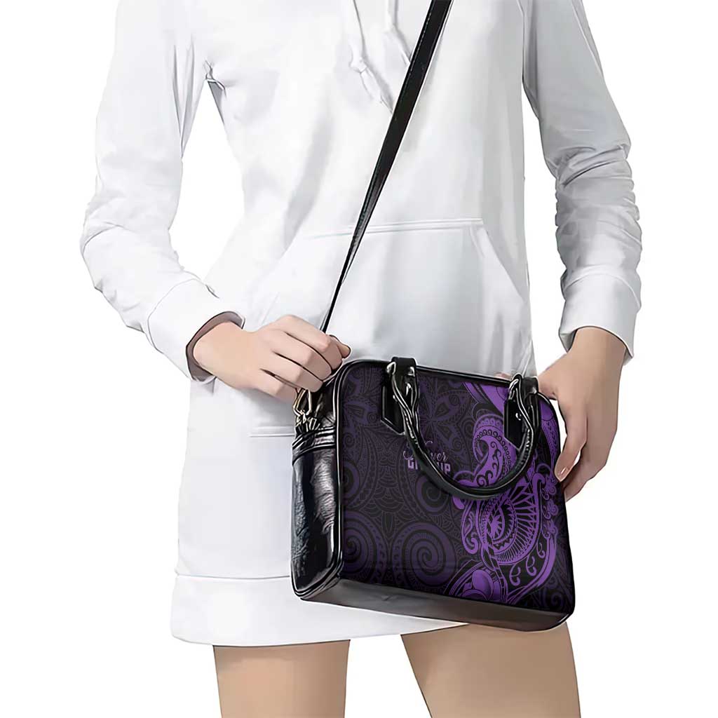 Lupus Warrior Shoulder Handbag Never Give Up Polynesian Style