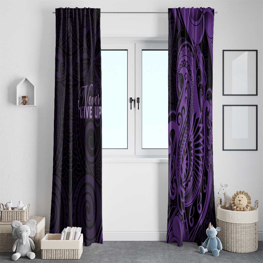 Lupus Warrior Window Curtain Never Give Up Polynesian Style