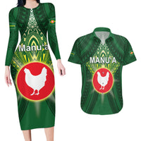 Personalized American Samoa Manu'a Cession Day Couples Matching Long Sleeve Bodycon Dress and Hawaiian Shirt With Polynesian Pattern