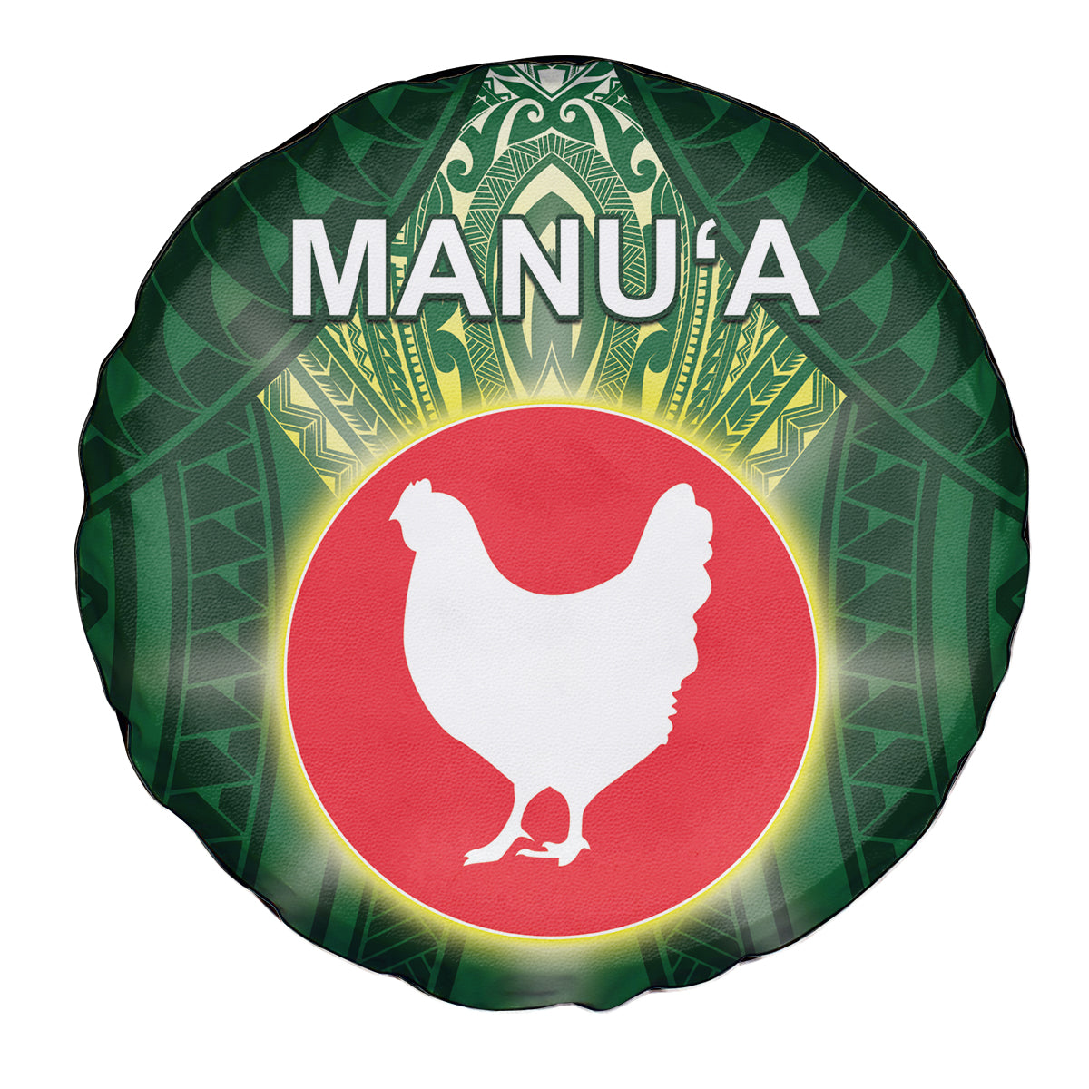 American Samoa Manu'a Cession Day Spare Tire Cover With Polynesian Pattern