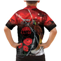 Papua New Guinea Remembrance Day Family Matching Mermaid Dress and Hawaiian Shirt Lest We Forget LT05 - Polynesian Pride