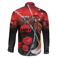 Papua New Guinea Remembrance Day Family Matching Off The Shoulder Long Sleeve Dress and Hawaiian Shirt Lest We Forget LT05 - Polynesian Pride