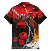 Papua New Guinea Remembrance Day Family Matching Short Sleeve Bodycon Dress and Hawaiian Shirt Lest We Forget LT05 - Polynesian Pride