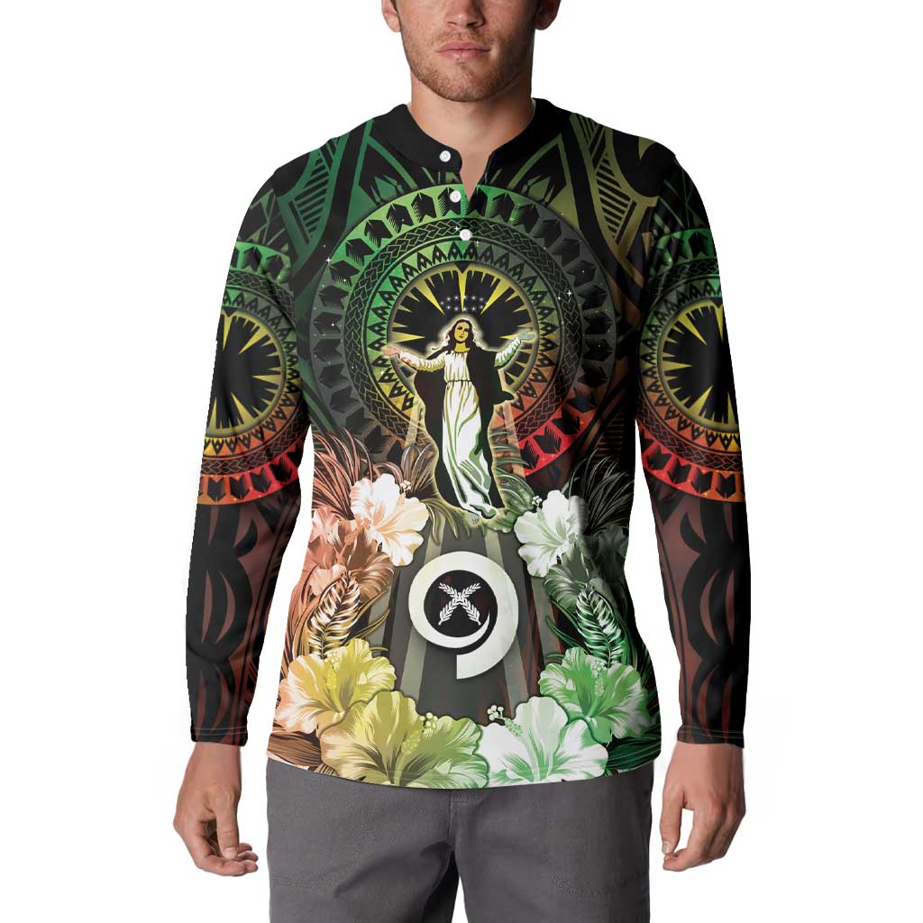Vanuatu Happy Assumption Day Button Sweatshirt