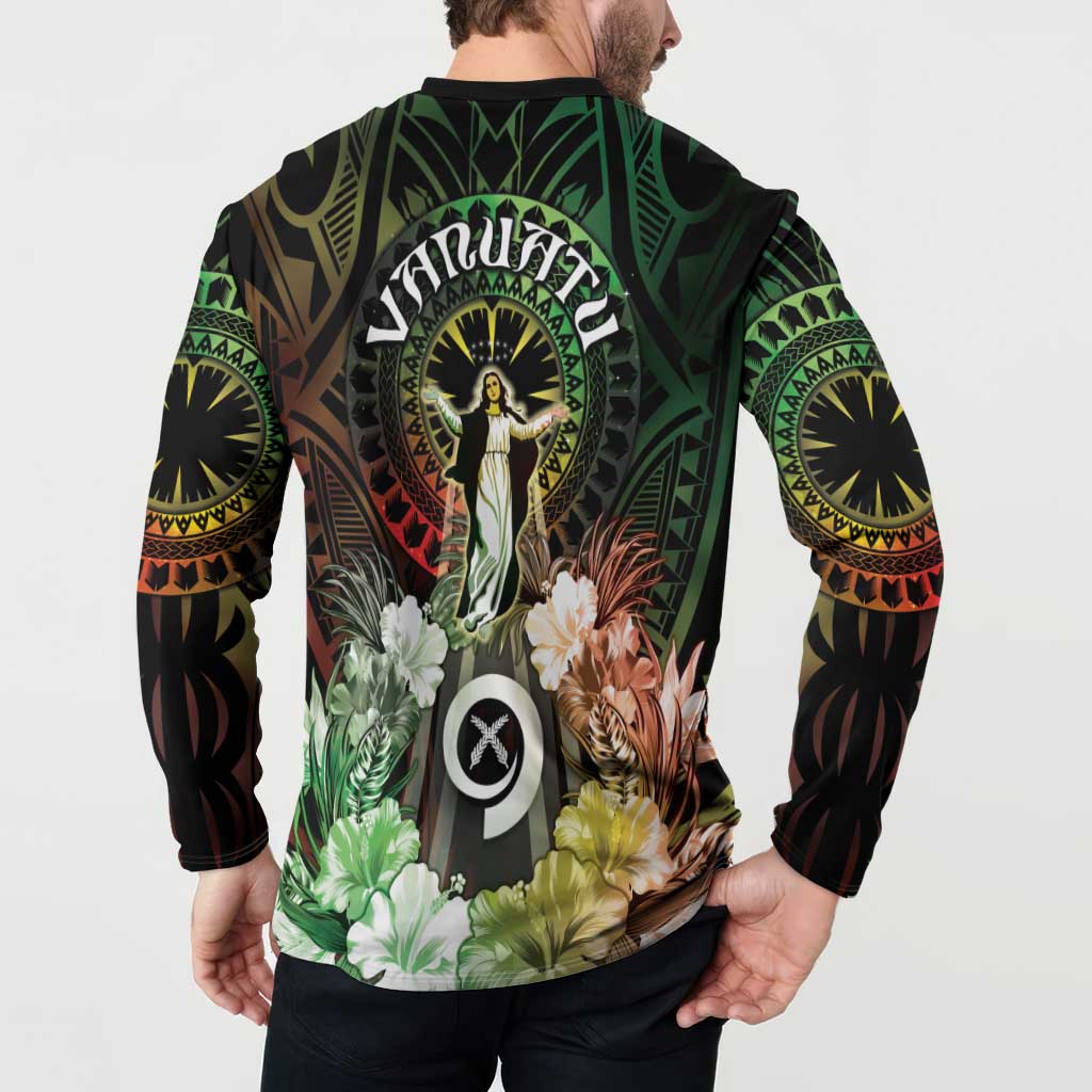 Vanuatu Happy Assumption Day Button Sweatshirt