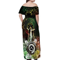 Vanuatu Happy Assumption Day Off Shoulder Maxi Dress