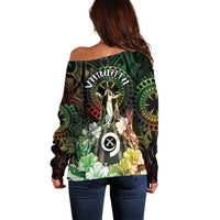 Vanuatu Happy Assumption Day Off Shoulder Sweater