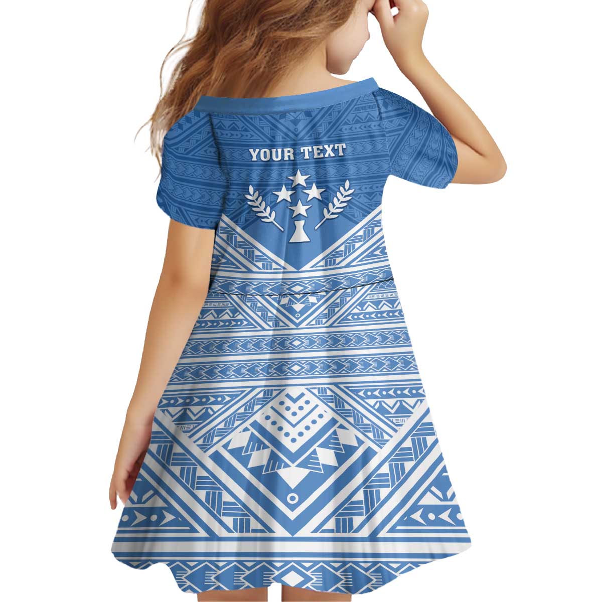 Personalised Kosrae State Gospel Day Family Matching Off The Shoulder Long Sleeve Dress and Hawaiian Shirt Simple Style LT05 - Polynesian Pride